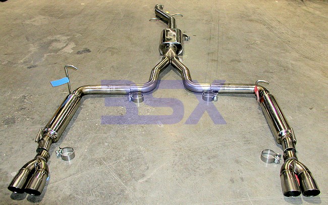3SX NA Catback Exhaust System w Quad-Tips Stainless Steel Cat-Back