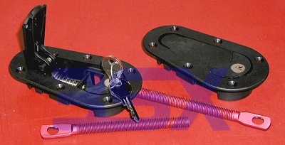 Black AeroCatch 125-2000 Flush Non-Locking Hood Latch and Pin Kit 