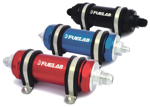 Fuelab 82802-1 Black 10 Micron Long Length In-Line Fuel Filter 
