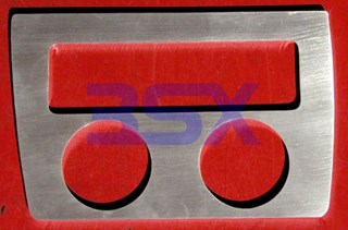 Picture of Stereo Trim Gauge Pod 60mm x 2 Aluminum Plate around Radio