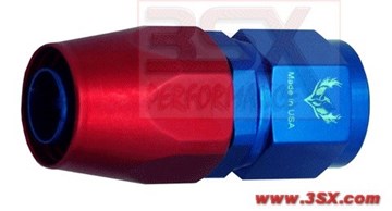 Picture of PHENIX - J400-2 - Hose End AN4 Straight Swivel - Red+Blue