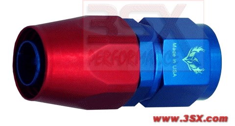 Picture of PHENIX - J600-2 - Hose End AN6 Straight Swivel - Red+Blue