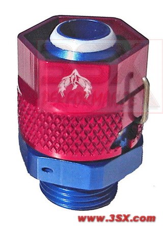 Picture of PHENIX - SB814-2 - AN-Lok Straight Adapter - AN8 Male to 1/4 NPT - Red+Blue