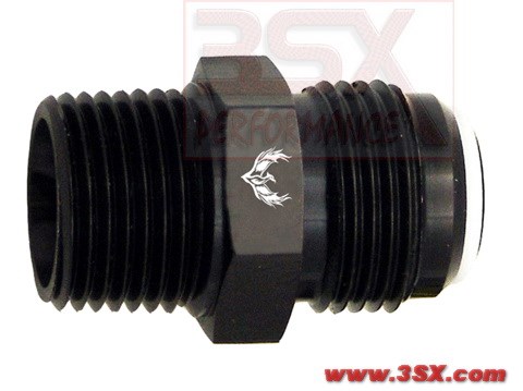 Picture of PHENIX - TB1012-3 - Teflok Straight Adapter AN Male to NPT - AN10 to 1/2 NPT - Black