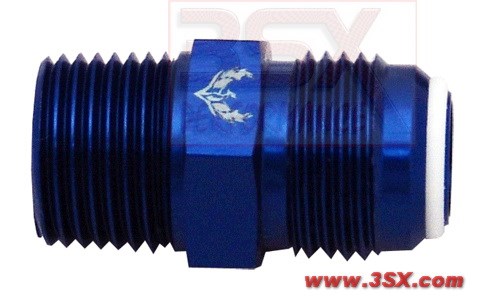Picture of PHENIX - TB1012-4 - Teflok Straight Adapter AN Male to NPT - AN10 to 1/2 NPT - Blue