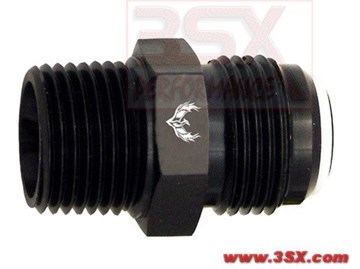 Picture of PHENIX - TB414-3 - Teflok Straight Adapter AN Male to NPT - AN4 to 1/4 NPT - Black