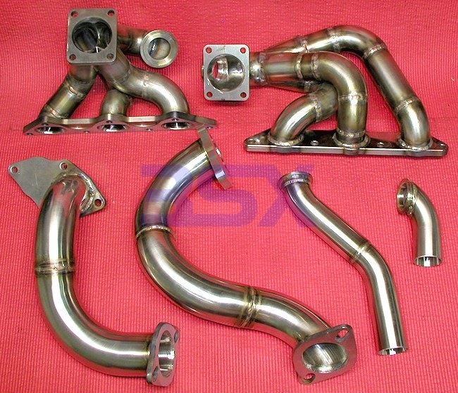 Picture of 3SX TD05 Headers Kit UPP TD-05 Manifolds + Dump Pipes + Downpipe for External Wastegates * MADE IN USA *