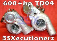Picture of 3SX TD04 Turbos - 3SXecutioners V2 - 600+hp BILLET Turbos - 3SX Executioners
