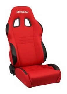 Picture of Corbeau Seat A4 - Red Cloth - Pair