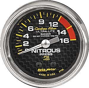 Picture of Autometer Nitrous Pressure Carbon Fiber Gauge 4728
