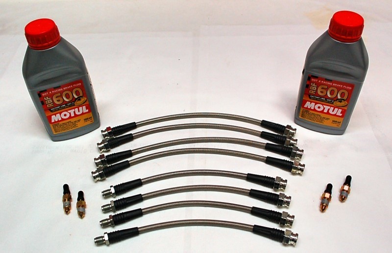 Picture of 3SX Tune-Up Kit - BRAKES - 3SX SS Brake Lines + SpeedBleeders + Motul 600