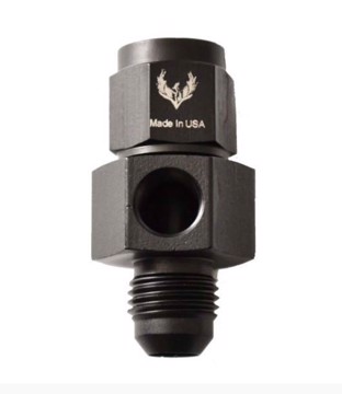 Picture of PHENIX - A0661-3 - Gauge Adapter Straight AN6 M-F Swivel - Black