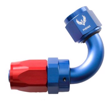 Picture of PHENIX - J12120-2 - Hose End AN12 120 Swivel Red+Blue