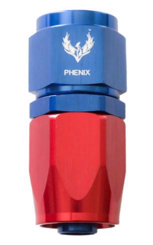 Picture of PHENIX - J1000-2 - Hose End AN10 Straight Swivel Red+Blue