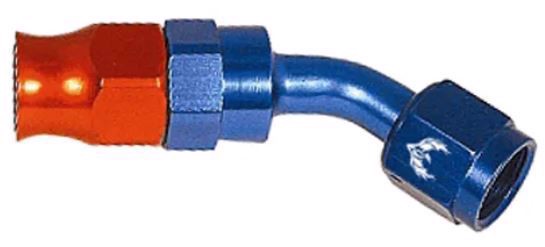 Picture of PHENIX - J0645-2 - Hose End 45 Bent Non-Swivel AN6 Red+Blue
