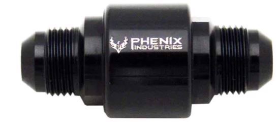 Picture of PHENIX - F79088-3 - Fuel Filter Small AN8 x 2-5/8 Black