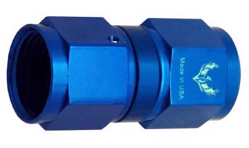 Picture of PHENIX - C8-4 - Coupler AN8 Female to Female Straight Swivel Adapter Blue