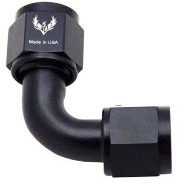 Picture of PHENIX - C690-3 - Coupler AN6 Female to Female 90 Swivel Adapter Black