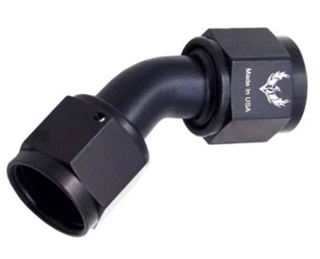 Picture of PHENIX - C1245-3 - Coupler AN12 Female to Female 45 Swivel Adapter Black