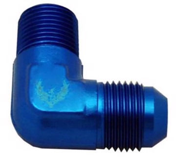 Picture of PHENIX - B83890-4 - Elbow 90 AN8 to 3/8 NPT Blue