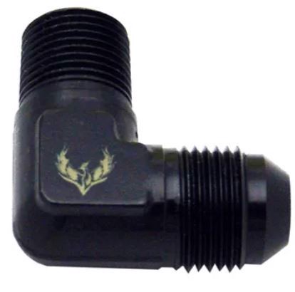 Picture of PHENIX -  B81290-3 - Elbow 90 AN8 to 1/2 NPT Black