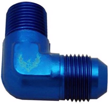 Picture of PHENIX -  B63890-4 - Elbow 90 AN6 to 3/8 NPT Blue