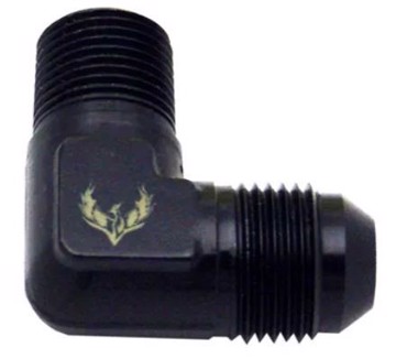 Picture of PHENIX -  B63890-3 - Elbow 90 AN6 to 3/8 NPT Black