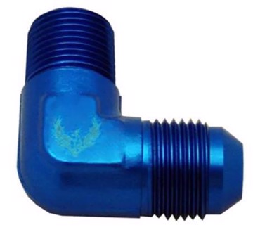 Picture of PHENIX -  B61890-4 - Elbow 90 AN6 to 1/8 NPT Blue