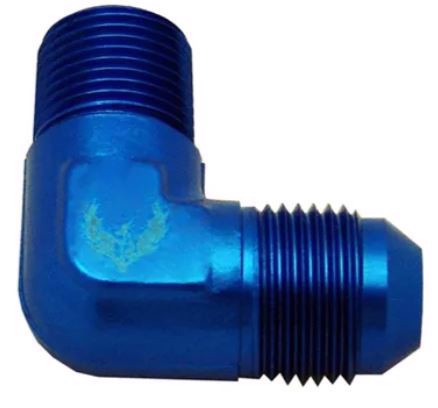 Picture of PHENIX -  B61490-4 - Elbow 90 AN6 to 1/4 NPT Blue