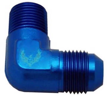 Picture of PHENIX -  B103490-4 - Elbow 90 AN10 to 3/4 NPT Blue