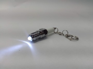 Picture of Key Chain Spark Plug LED Flashlight Key Ring Keychain