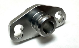 Picture of Fuel Rail Fitting - SINGLE SILVER - Universal DUAL FIT - Single w/ Mounting Hardware