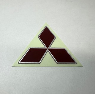 Picture of Decal Mitsubishi Diamonds Thin RED+SILVER