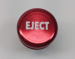 Picture of EJECT Button 12-volt / Lighter Insert - Aluminum Faux Ejection Seat Button - Red