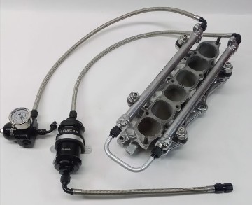 Picture of 3SX Custom Fuel Kits - Under Hood COMPLETE - FPR + Filter + Loop + Gauge