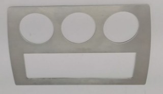 Picture of Stereo Trim Gauge Pod 52mm x 3 Aluminum Plate around Radio