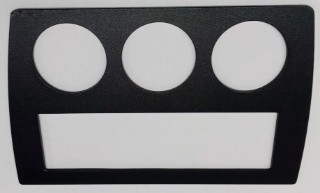 Picture of Stereo Trim Gauge Pod 52mm x 3 Aluminum Plate Around Radio BLACK