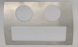 Picture of Stereo Trim Gauge Pod 52mm x 2 Aluminum Plate Around Radio ALUMINUM